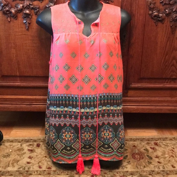 Love J sheer boho tunic top M - Picture 2 of 6